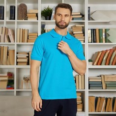 Футболка мужская NoBrand 9843565 бирюзовая 50 RU