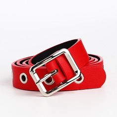 Ремень женский NoBrand 9865546 красный, 105 см