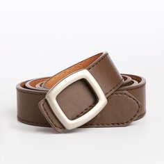 Ремень женский NoBrand 9865577 коричневый, 105 см