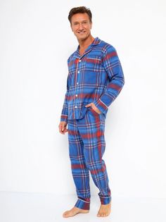 Пижама мужская Малиновые Сны KLETMblue синяя 46 RU
