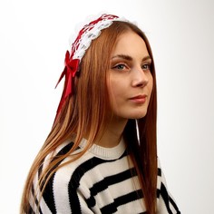 Повязка унисекс NoBrand 9895304 красная; белая