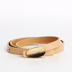 Ремень женский NoBrand 9720582 бежевый, 110 см