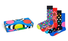 Подарочный набор носков мужских Happy socks XDOT09 разноцветных 41-46