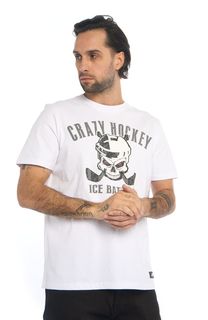 Футболка мужская Atributika&Club Crazy Hockey 138560 белая XS