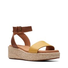 Эспадрильи женские Clarks Kimmei Ivy коричневые 38 EU