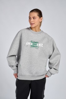 Свитшот унисекс Anta 872418704 ICONIC A-SPORTS SHAPE серый L