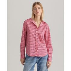 Рубашка женская GANT 4322075 розовая 42 EU