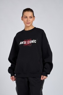 Свитшот унисекс Anta 872418704 ICONIC A-SPORTS SHAPE черный M