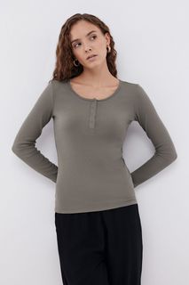 Лонгслив женский Baon B2124002 зеленый XL