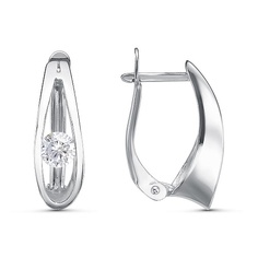 Серьги из серебра Golden Eagle 338808Д, фианит