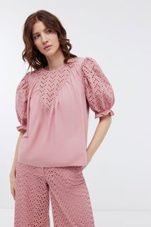 Блуза женская Baon B1924012 розовая 2XL