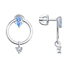 Серьги из серебра Golden Eagle 94025056, фианит