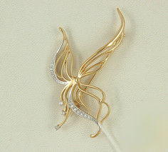 Брошь из золота Golden Eagle П60-02-0001-01842Г, фианит