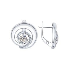 Серьги из серебра Golden Eagle 94022028, фианит