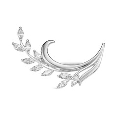 Брошь из серебра Golden Eagle 1389958Д, фианит
