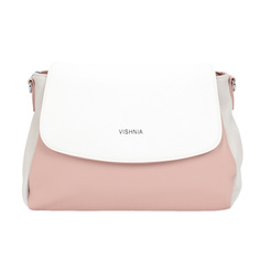 Сумка женская Vishnia 80138 white/pink