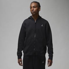 Толстовка мужская Nike M Jordan Essentials Full-Zip Fleece Hoodie черная S