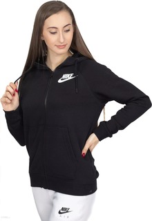 Толстовка женская Nike W Sportswear Rally Full-Zip Hoodie черная S