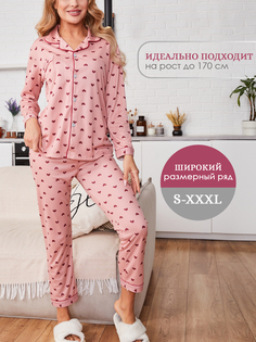 Пижама женская MALIQ MQ-10 розовая XXL