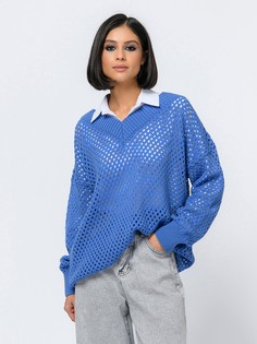Пуловер женский 1001dress 303159 синий