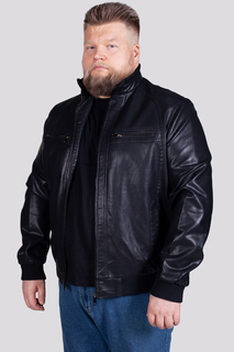 Кожаная куртка мужская ORO 809 черная 46 RU