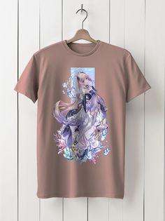 Футболка унисекс HYPNOTICA Игра Genshin Impact - 957 розовая 2XL