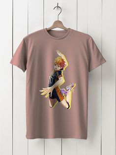 Футболка унисекс HYPNOTICA Аниме Волейбол - 1054 розовая 2XL