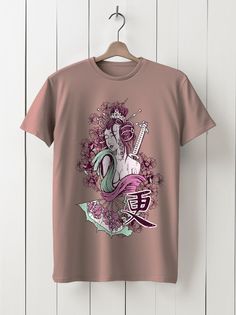Футболка унисекс HYPNOTICA Гейша - 976 розовая 3XL
