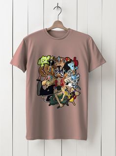 Футболка унисекс HYPNOTICA аниме Ван-Пис - 1048 розовая 3XL