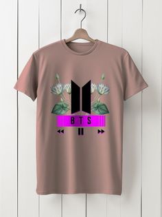 Футболка унисекс HYPNOTICA Музыка BTS - 1223 розовая 3XL