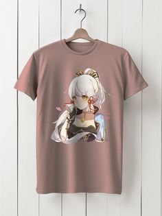 Футболка унисекс HYPNOTICA Игра Genshin Impact - 892 розовая 3XS