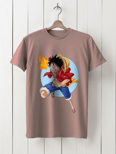 Футболка унисекс HYPNOTICA аниме Ван-Пис - 1043 розовая 2XS