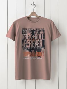 Футболка унисекс HYPNOTICA Rock n roll forever - 932 розовая 3XL