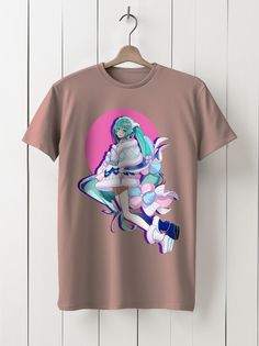 Футболка унисекс HYPNOTICA Вокалоид - 901 розовая 3XL