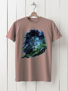 Футболка унисекс HYPNOTICA Лев - 942 розовая 3XL