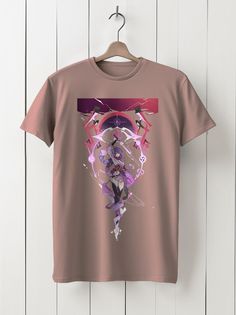 Футболка унисекс HYPNOTICA Игра Genshin Impact - 947 розовая 2XS