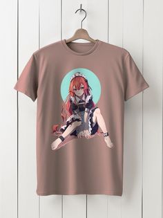 Футболка унисекс HYPNOTICA Аниме Jobless Reincarnation - 964 розовая 2XL