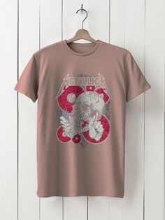 Футболка унисекс HYPNOTICA Музыка Metallica - 1209 розовая 3XL