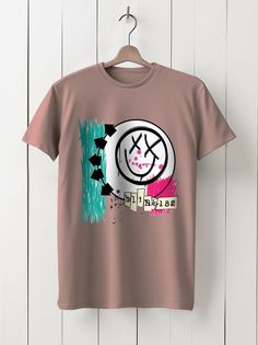 Футболка унисекс HYPNOTICA Blink 182 - 58 розовая 2XL