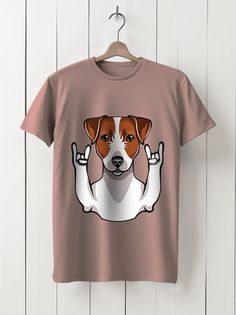 Футболка унисекс HYPNOTICA Собака - 38 розовая 2XS