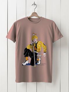 Футболка унисекс HYPNOTICA аниме demon- 40151 розовая 3XL