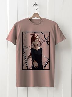 Футболка унисекс HYPNOTICA Аниме Chainsaw Man - 1167 розовая 3XS