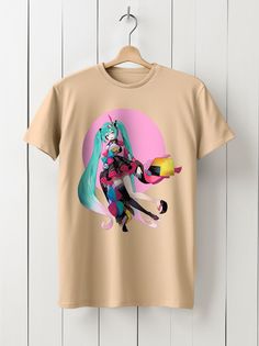 Футболка унисекс HYPNOTICA Вокалоид - 900 бежевая 3XL