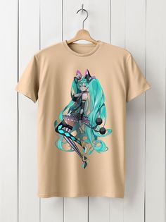 Футболка унисекс HYPNOTICA Вокалоид - 899 бежевая 2XL