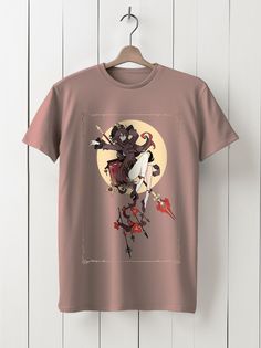 Футболка унисекс HYPNOTICA Игра Genshin Impact - 886 розовая 2XS