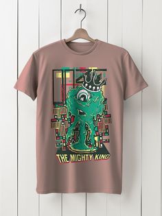 Футболка унисекс HYPNOTICA The Mighty king - 933 розовая 3XL