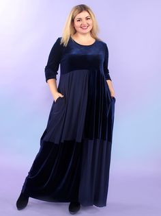 Платье женское Magesty 3358 синее 60-62 RU
