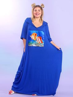 Платье женское Magesty 2434 синее 72-74 RU