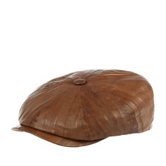 Кепка восьмиклинка унисекс Stetson 6847901 HATTERAS EEL LEATHER темно-коричневая, р. 58