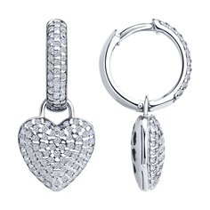 Серьги из серебра SOKOLOV 94026803, фианит